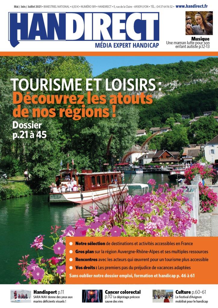 Handirect 189 - Mai-juin-juillet 2021 : Dossier tourisme, loisirs et handicap
